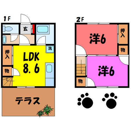 ラ・フォンテ榛東Ⅰ・Ⅱ・Ⅲ（北群馬郡榛東村）の物件間取画像